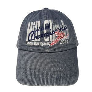 Hill Climb World Championship 2014 Jackson Hole Wyoming Strapback Hat Blue OS